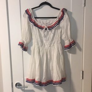 NWT Lovers + Friends White Embroidered Dress Size S
